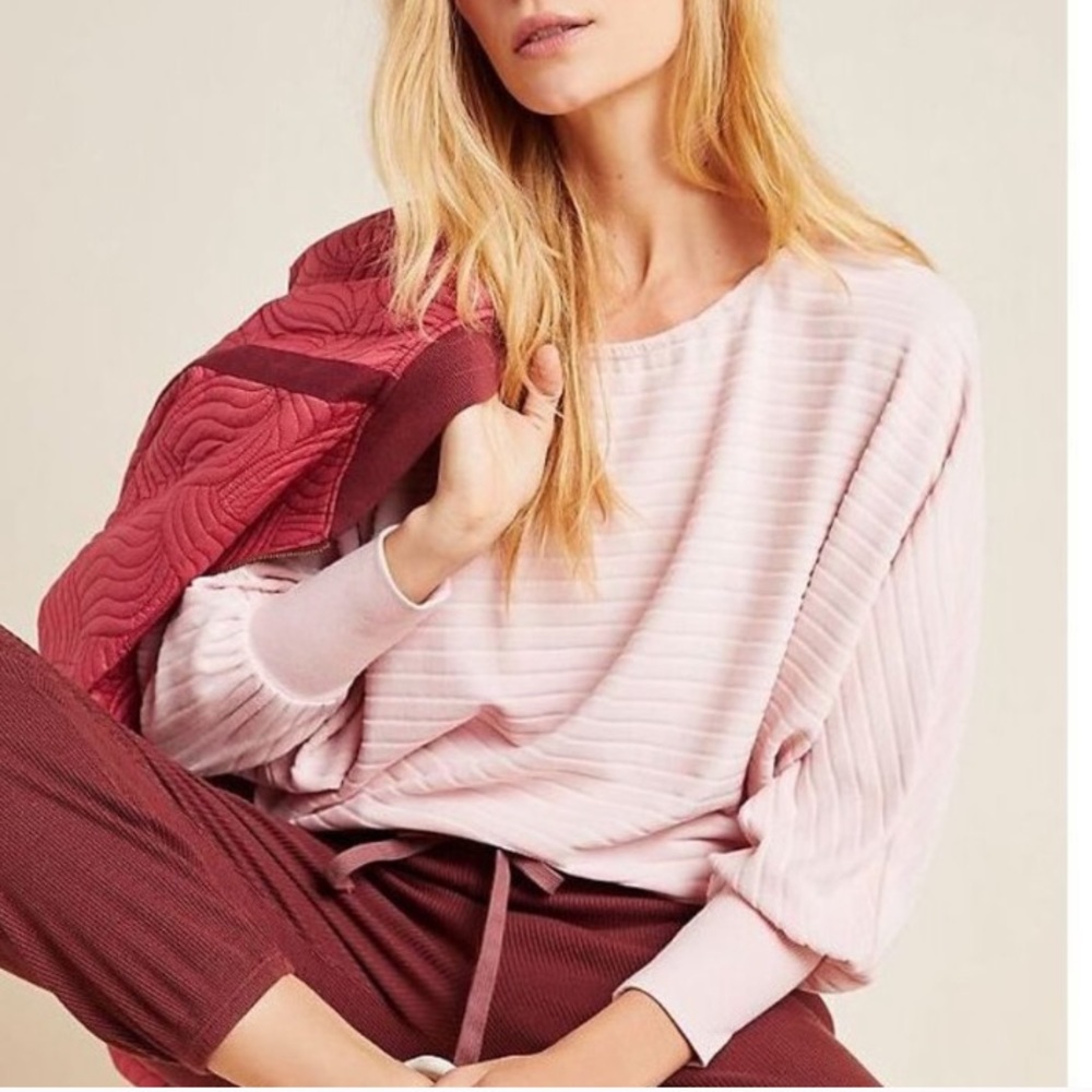 Anthropologie Pink Crew Neck Sweater